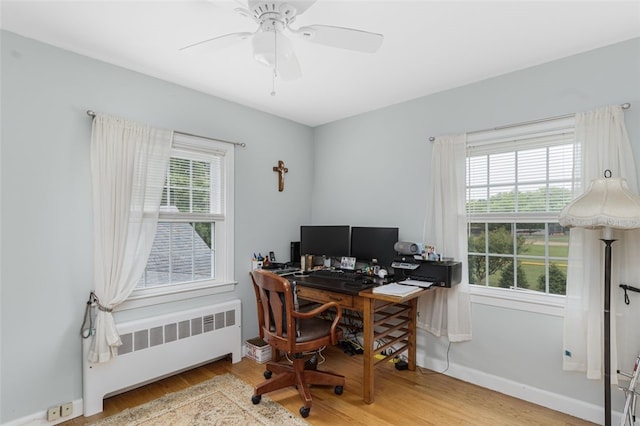 15 Metcalf Dr, Cumberland, RI 02864 - office featuring radiator, wood finished floors, and ceiling fan