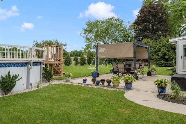 15 Metcalf Dr, Cumberland, RI 02864 - view of green lawn featuring a patio area and a pergola
