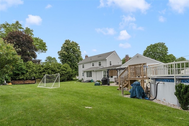 15 Metcalf Dr, Cumberland, RI 02864 - view of yard featuring an outdoor pool