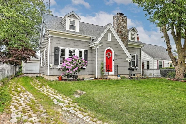 796 Pontiac Ave, Cranston, RI 02910 - view of front facade featuring a chimney and roof with shingles