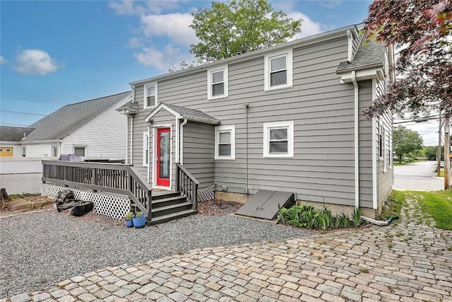 796 Pontiac Ave, Cranston, RI 02910 - back of property featuring a deck