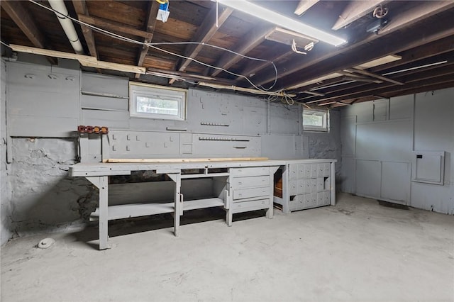 62 Fenner Ave, East Providence, RI 02915 - below grade area with a workshop area