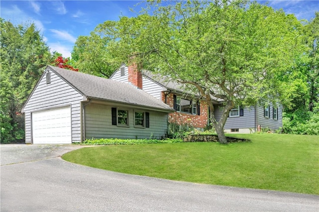 40 Boombridge Rd, Westerly, RI 02891 - view of front of home with a chimney, roof with shingles, and a front lawn