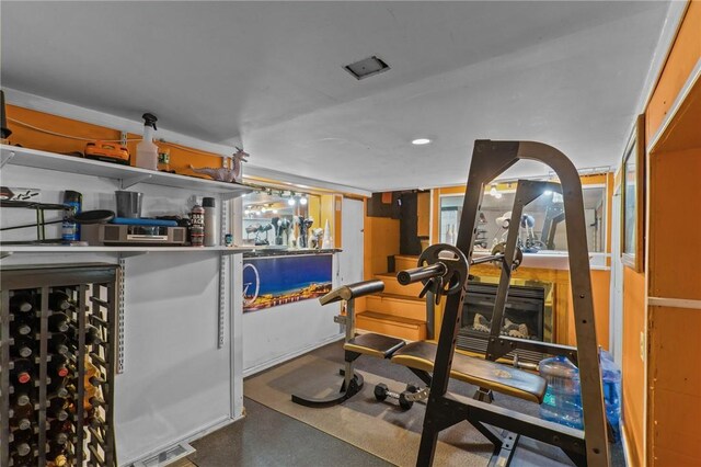 43 Dexter St, Woonsocket, RI 02895 - workout room with bar