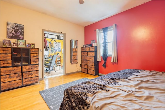 79 George Waterman Rd, Johnston, RI 02919 - bedroom with wood finished floors, a ceiling fan, and a desk