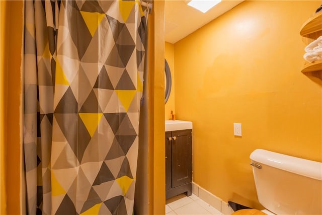 79 George Waterman Rd, Johnston, RI 02919 - full bath featuring tile patterned floors, vanity, a shower with curtain, and toilet