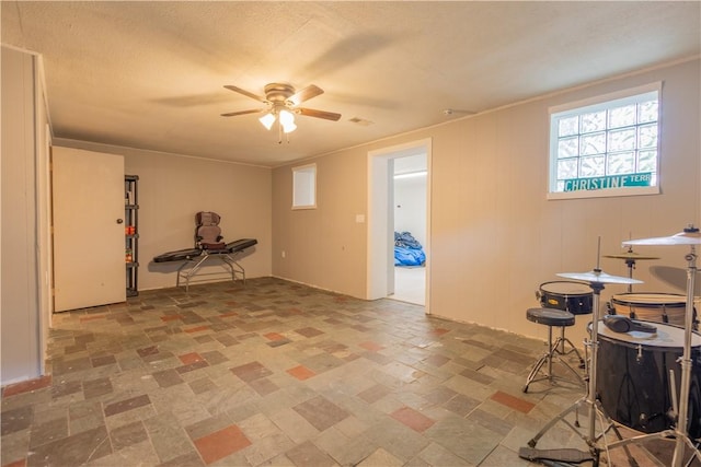 79 George Waterman Rd, Johnston, RI 02919 - basement featuring a ceiling fan