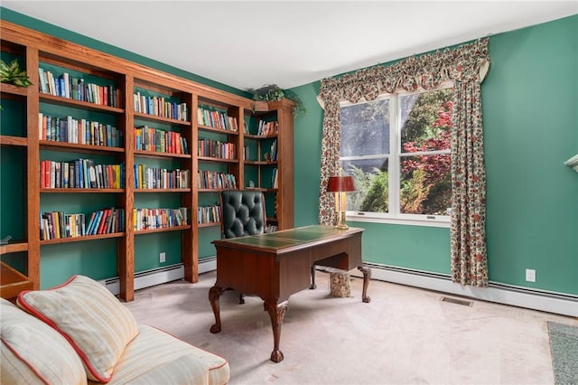 95 Pheasant Dr, East Greenwich, RI 02818 - office space with carpet floors and a baseboard heating unit