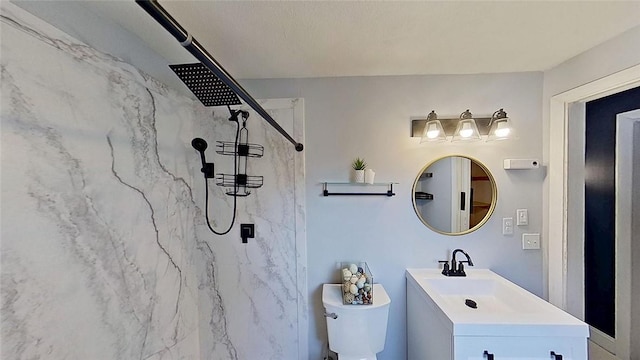 370 Ring Ave, Warwick, RI 02888 - full bath with a marble finish shower, toilet, and a sink