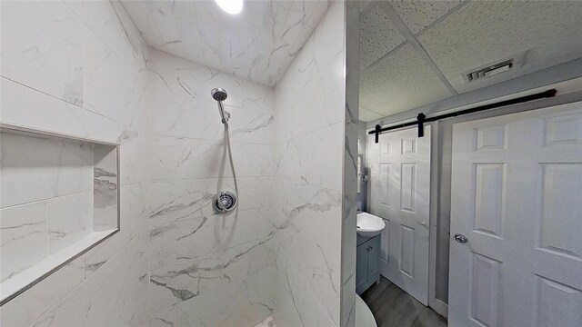 370 Ring Ave, Warwick, RI 02888 - bathroom with a marble finish shower and vanity