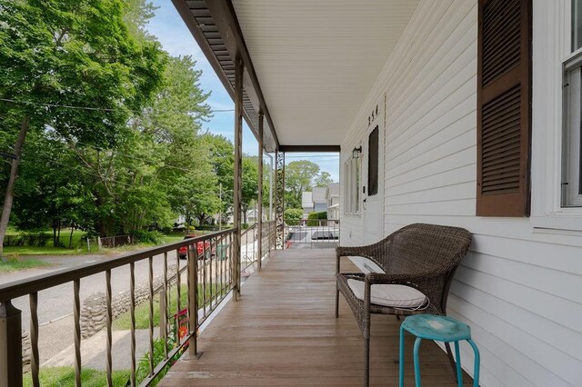 254 Jenckes St, Woonsocket, RI 02895 - view of wooden porch