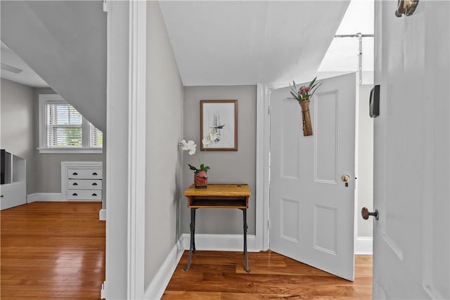 4 Red Cross Ave Unit 4, Newport, RI 02840 - entryway featuring wood finished floors and baseboards