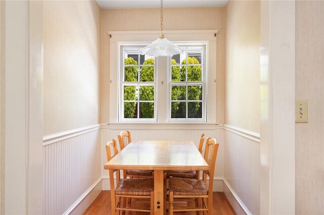 47 Lyndhurst Ave, Providence, RI 02908 - dining space with wood finished floors and wainscoting
