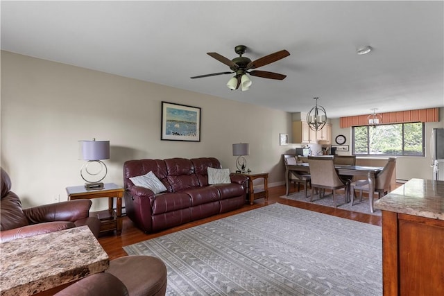 30 Sweet Meadow Ct Unit 15, Narragansett, RI 02882 - living area with wood finished floors and a ceiling fan