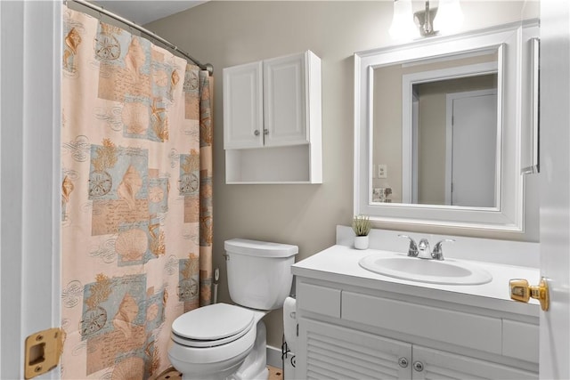 30 Sweet Meadow Ct Unit 15, Narragansett, RI 02882 - bathroom featuring vanity, toilet, and a shower with curtain