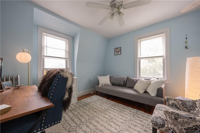 16 Malvern Ave, Cranston, RI 02905 - office featuring ceiling fan, plenty of natural light, wood finished floors, and baseboards