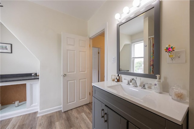 16 Malvern Ave, Cranston, RI 02905 - full bath with vanity and wood finished floors