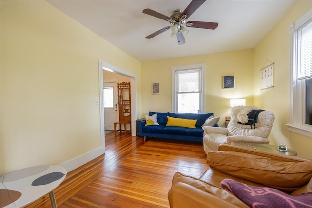 16 Malvern Ave, Cranston, RI 02905 - living room with plenty of natural light, hardwood / wood-style floors, and baseboards