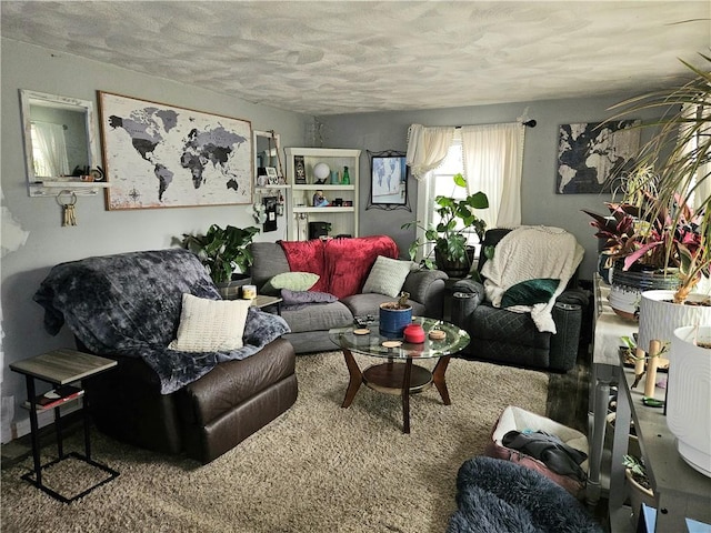 5 Martin St, Coventry, RI 02816 - living room featuring a textured ceiling