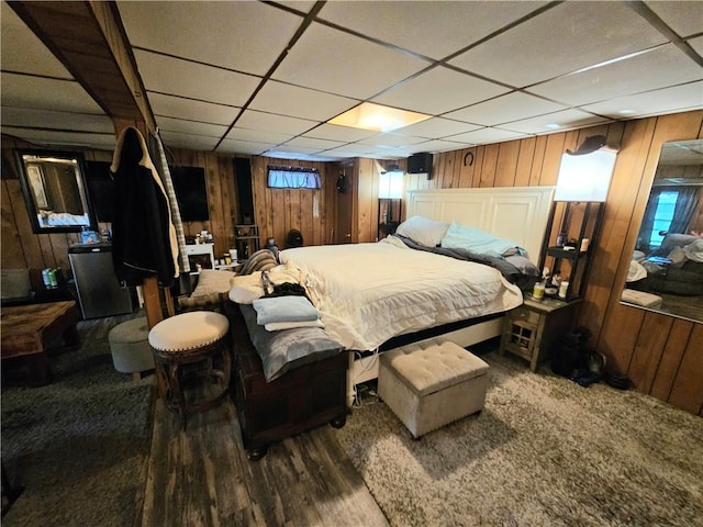 5 Martin St, Coventry, RI 02816 - bedroom with wood walls and a drop ceiling