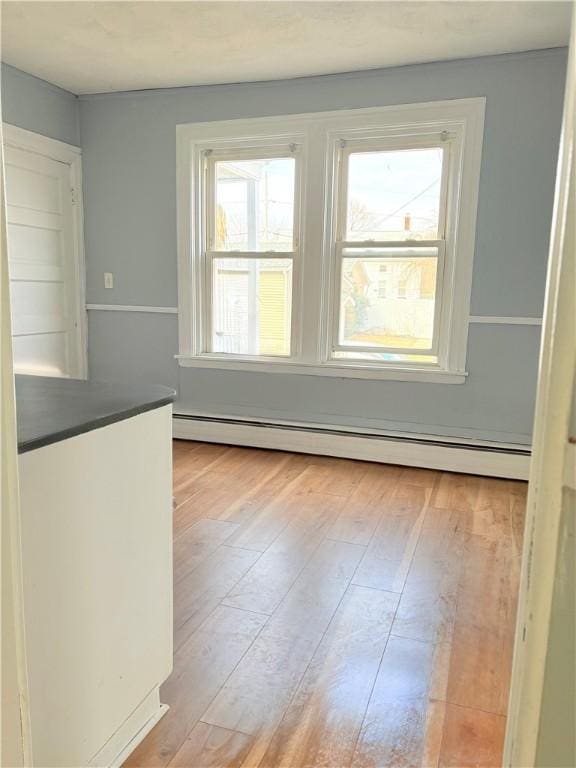 74 Pontiac St, Warwick, RI 02886 - unfurnished room with a baseboard radiator and wood finished floors