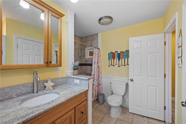 882 Point Judith Rd, Narragansett, RI 02882 - full bathroom featuring vanity, tile patterned floors, and a tile shower