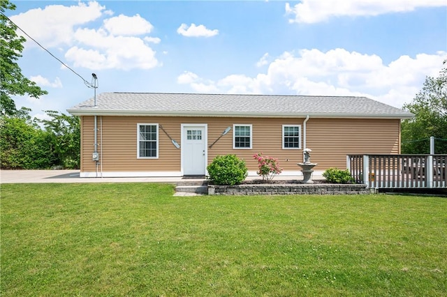 882 Point Judith Rd, Narragansett, RI 02882 - back of house with a yard and a wooden deck