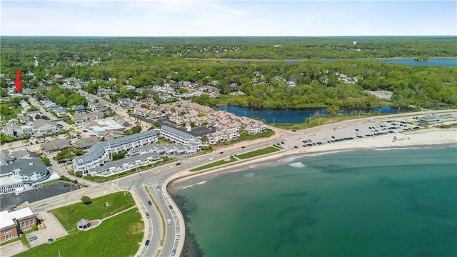 30 Brown St Unit 2, Narragansett, RI 02882 - aerial overview of property's location with a large body of water