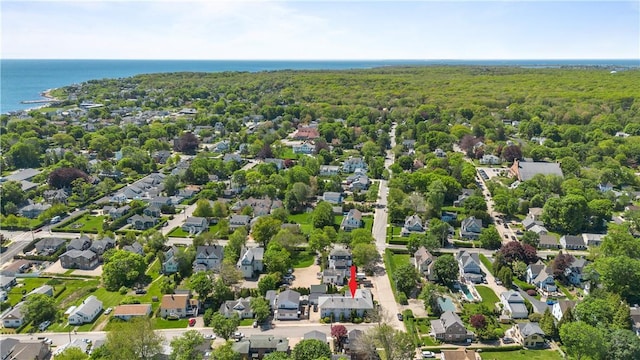 30 Brown St Unit 2, Narragansett, RI 02882 - aerial view of residential area featuring a large body of water and a forest