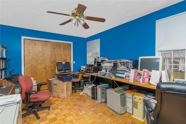 6 Lake Dr, North Providence, RI 02904 - office with ceiling fan