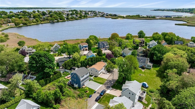 60 Brooklyn Rd, Narragansett, RI 02882 - aerial perspective of suburban area featuring a nearby body of water