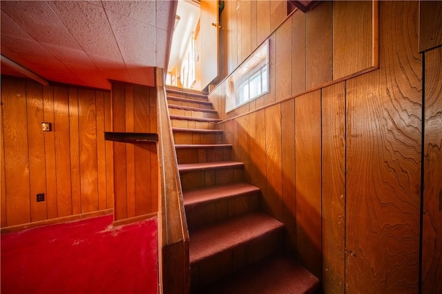 102 Buttonwoods Ave, Warwick, RI 02886 - stairway with wooden walls