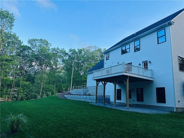 757 Cooper Rd, Glocester, RI 02814 - rear view of property with a lawn and a wooden deck