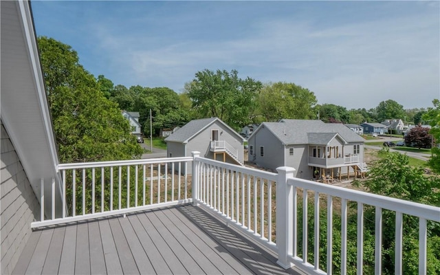 126 Hilton St, Tiverton, RI 02878 - wooden deck with a residential view
