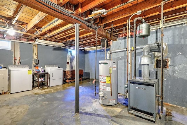 23 Robert Cir, Cranston, RI 02905 - basement with washer and clothes dryer and water heater