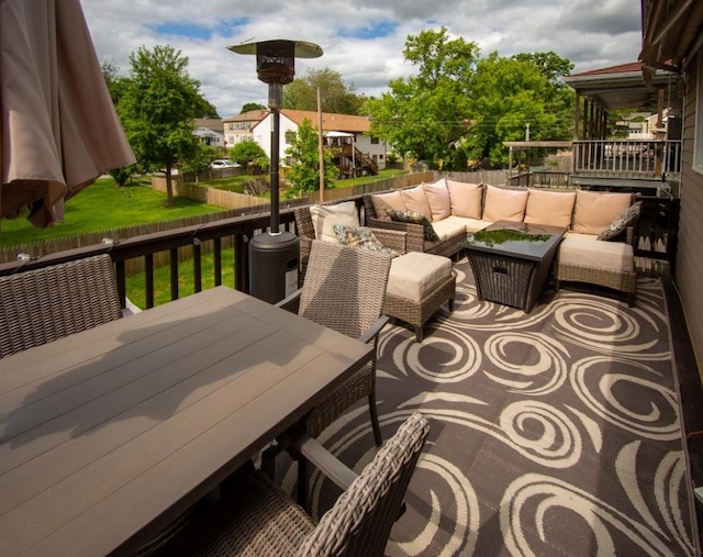 80 Capwell Ave, Woonsocket, RI 02895 - wooden terrace featuring outdoor lounge area and outdoor dining space