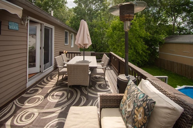 80 Capwell Ave, Woonsocket, RI 02895 - wooden terrace with outdoor dining area