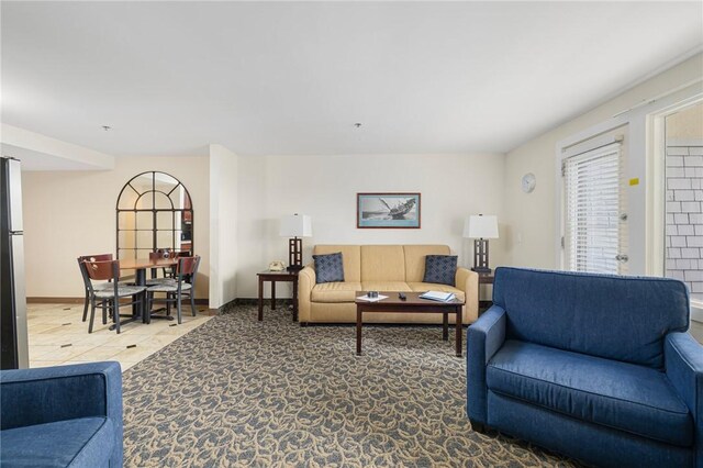 65 Ridge Rd Unit T11/W38, Newport, RI 02840 - living area with baseboards and tile patterned floors