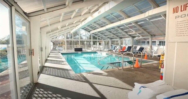 65 Ridge Rd Unit T11/W38, Newport, RI 02840 - indoor pool featuring a patio and glass enclosure