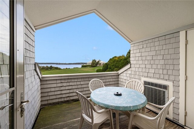 65 Ridge Rd Unit T11/W38, Newport, RI 02840 - balcony featuring a water view and outdoor dining area