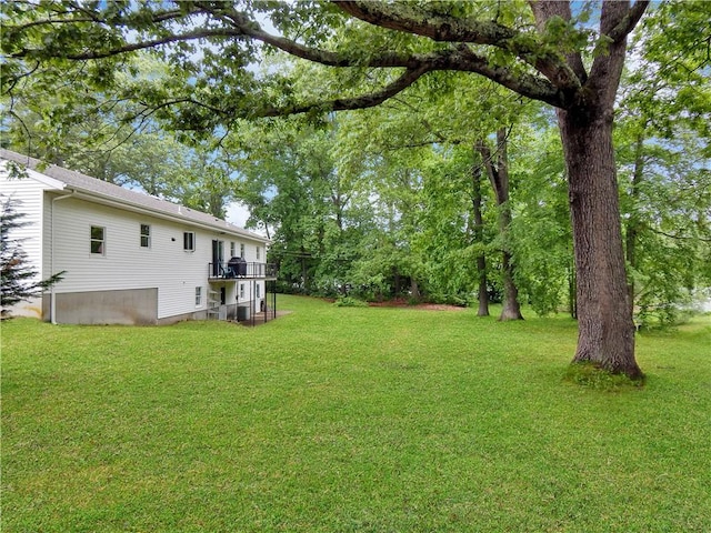 2 Laurel Hill Dr, Westerly, RI 02891 - view of green lawn featuring a wooden deck
