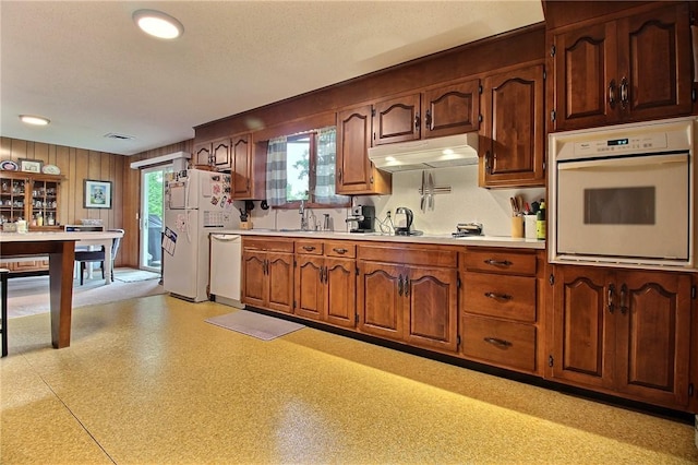2 Laurel Hill Dr, Westerly, RI 02891 - kitchen featuring white appliances, light countertops, and under cabinet range hood