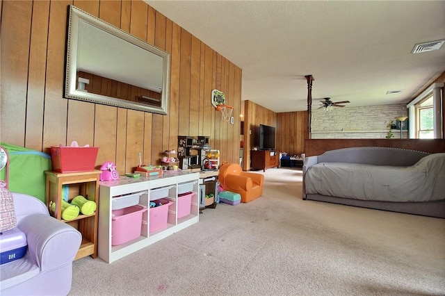 2 Laurel Hill Dr, Westerly, RI 02891 - bedroom with carpet flooring and wood walls