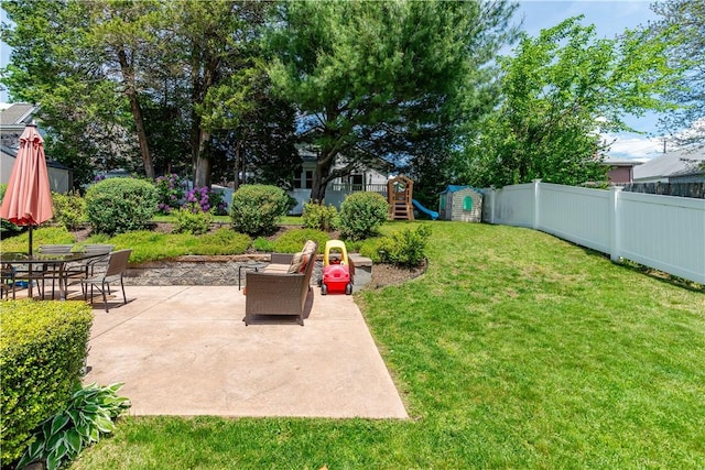 59 Davis Ave, Cranston, RI 02910 - view of yard with a playground and a patio area