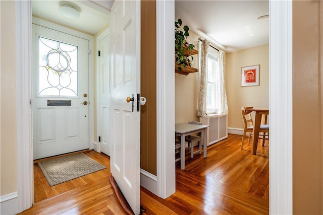 59 Davis Ave, Cranston, RI 02910 - entrance foyer featuring light wood-style flooring and baseboards