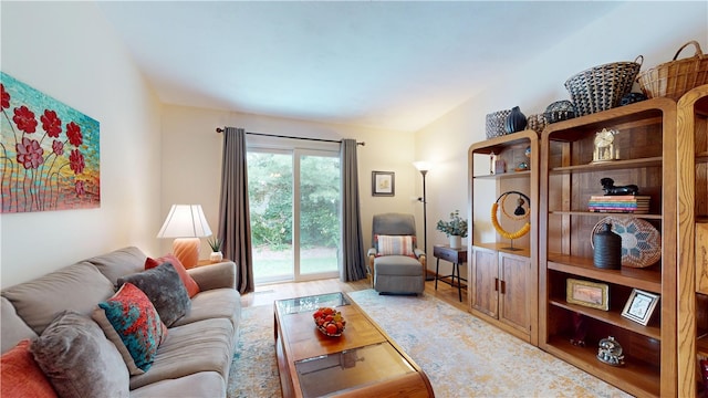 127 Pleasant View Ave Unit 34, Smithfield, RI 02917 - living room featuring wood finished floors and lofted ceiling