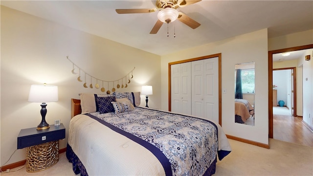127 Pleasant View Ave Unit 34, Smithfield, RI 02917 - carpeted bedroom with a closet and ceiling fan