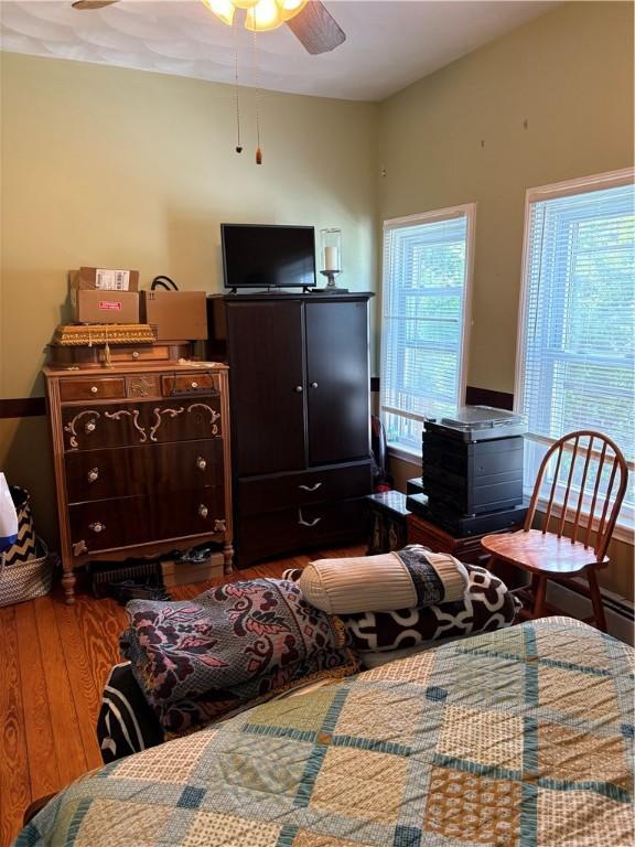 15 Villa Ave, Cranston, RI 02905 - bedroom with wood finished floors and ceiling fan