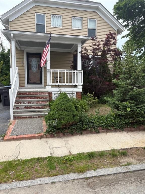 15 Villa Ave, Cranston, RI 02905 - view of front facade featuring covered porch