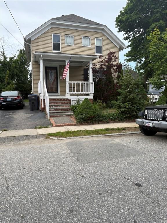 15 Villa Ave, Cranston, RI 02905 - view of front of property with covered porch